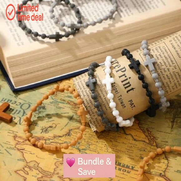 30-Piece Silicone Cross Bracelet Set for Women Men, Religious Faith Gift - Picture 5 of 8